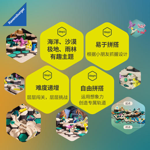 睿思GraviTrax 小小世界版XXL 重力轨道球 适合年龄3岁+ 交互式轨道 益智玩具 自由组件 发挥想象力 -23865 商品图5