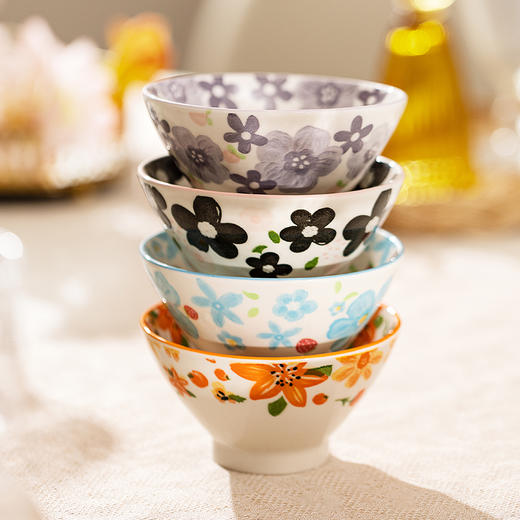 摩登主妇 斗笠碗家用2024新款高颜值餐具陶瓷小碗具个人专用米饭碗 商品图4