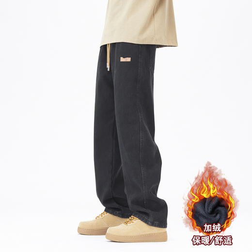 【GZ】无忧购美式复古宽松直筒裤潮牌ins拖地加绒加厚男士休闲裤BK130（截单后7天发货)25年清仓捡漏 商品图7