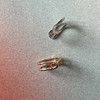 LHWINDSOR 曲别针戒指小钻镶嵌轻盈回形针造型耳骨夹指环可调节开口尾戒 商品缩略图6
