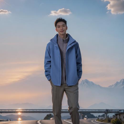 佐丹奴男装防风防雨三合一外套01073608 商品图1