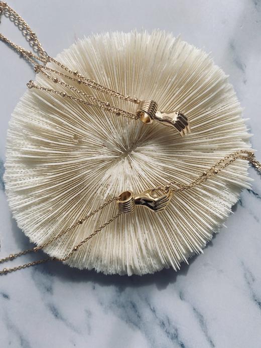 LHWINDSOR Gratitude手造型项链多种戴法锁骨链项链银镀金 商品图5