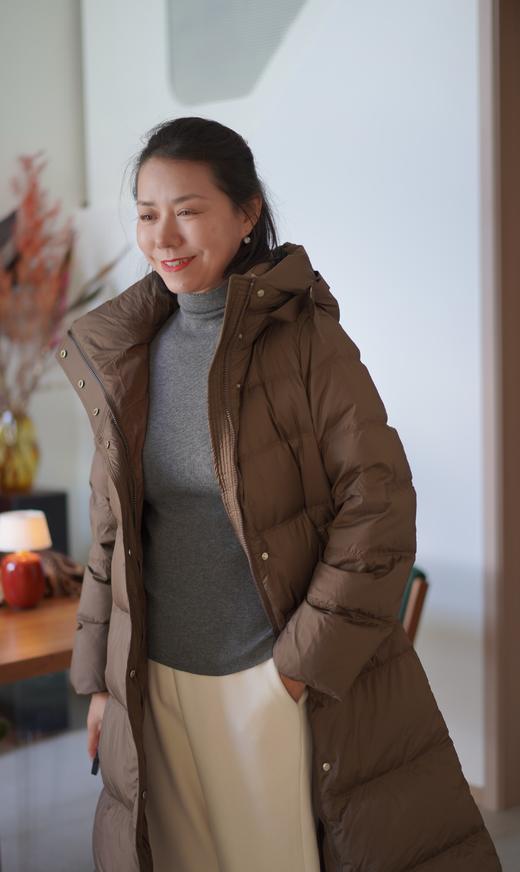 B家风格中长340g白鸭绒知性通勤大气羽绒服 商品图5