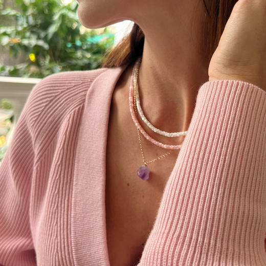 LHWINDSOR温莎珠 Fine Jewelry贝壳珠串项链白色粉色 商品图7