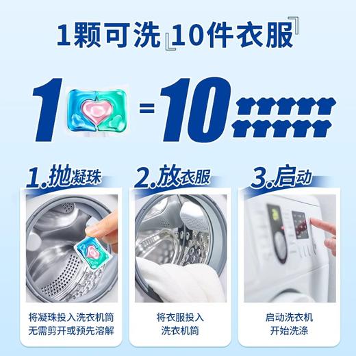 【50粒*3盒】蔬果园3效合1浓缩强效型洗衣凝珠（紫藤薰衣草香味） 商品图3