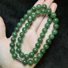 碧玉圆珠项链约10mm