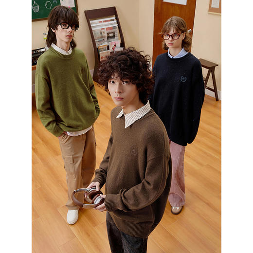 【3色可选】gxgjeans男装春季圆领针织衫男 商品图1