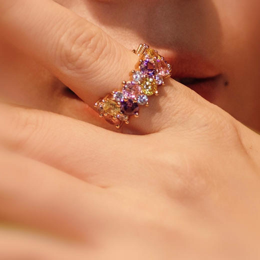 LHWINDSOR温莎珠宝 rainbow 多彩戒指复古小众氛围感戒指指环 商品图6