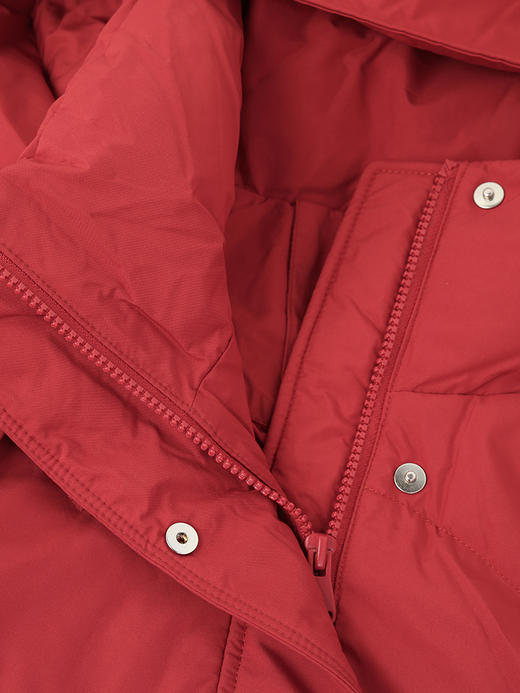 立领拼接袖羽绒服女2024年冬季新款加厚宽松90%鸭绒中长款外套 商品图1