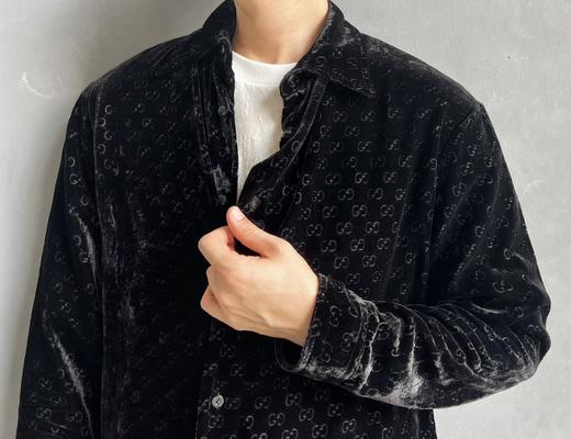 G家 丝绒烂花字母衬衫（JN) 商品图1