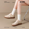 ZHR加绒加厚德训鞋女2024冬季新款保暖防滑休闲鞋复古真皮板鞋女 商品缩略图4