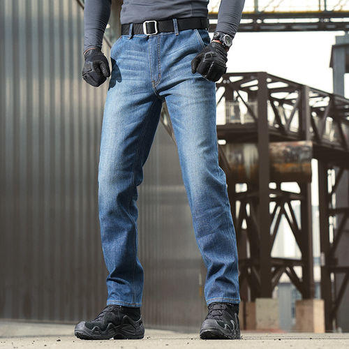 修身版二代龙牙赤焰战术防寒牛仔裤修身版加绒战术裤宽松作战裤保暖 商品图0