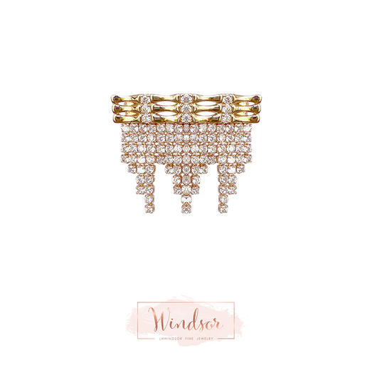 LHWINDSOR温莎珠宝 竹节流苏胸针原创设计饰品 商品图0