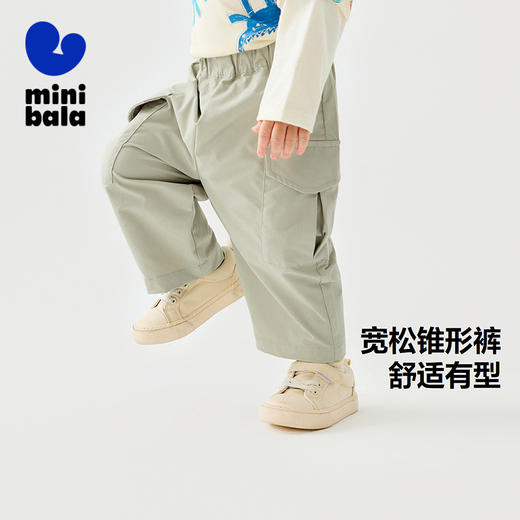 迷你巴拉男女童裤子春新品弹力儿童户外工装裤 商品图1