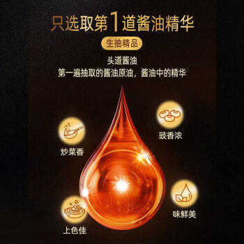 李锦记 特级头抽500ml【特级】0添加防腐剂 头道精华加倍提鲜 生抽酱油 /粮油调味 /调味品 /酱油 商品图5