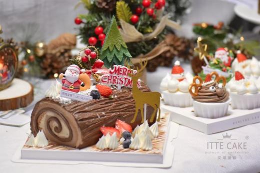 【圣诞树桩蛋糕】巧克力动物奶油、糯米蛋糕胚；焦糖糯米长树桩蛋糕，让浪漫圣诞节充满甜蜜和温暖~ 商品图1