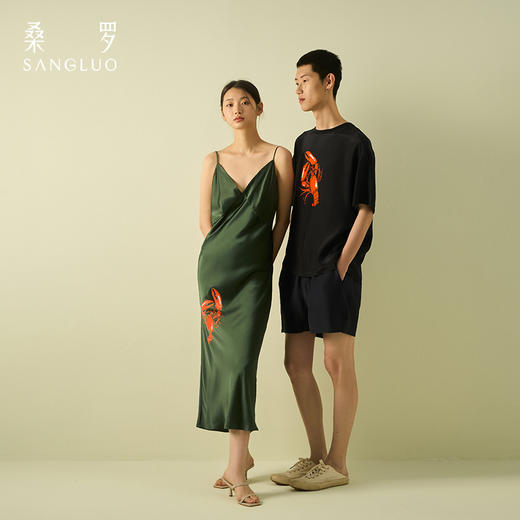 “有钱”桑罗真丝吊带裙收腰显瘦礼服裙年会派对海岛度假可外穿睡裙女 商品图4