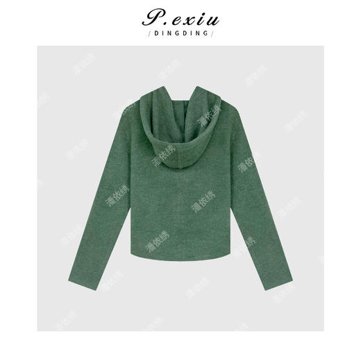 PanYiXiu/潘依绣柔软双面德绒减龄休闲连帽长袖卫衣 W-62657 商品图2