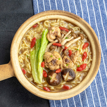 五谷道場非油炸方便面 陆虎同款 小鸡炖蘑菇面5连包速食泡面98g*5包 免煮 /粮油调味 /方便食品 /方便面