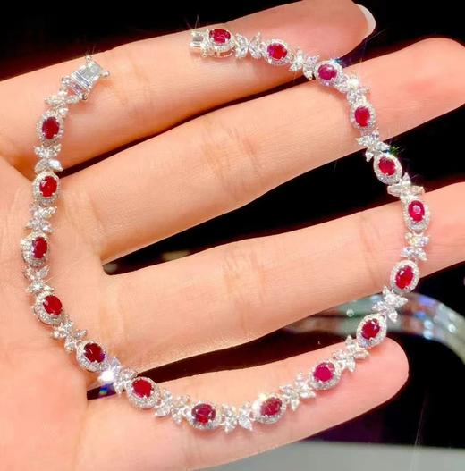 4ct刻面红宝石手链 商品图0