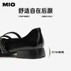 MIO米奥甜美可爱风玛丽珍鞋黑色搭扣设计粗跟单鞋M251450202 商品缩略图4