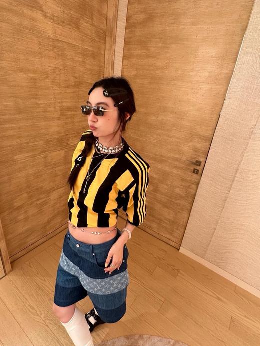 驴家 牛仔拼条短裤（JN） 商品图0