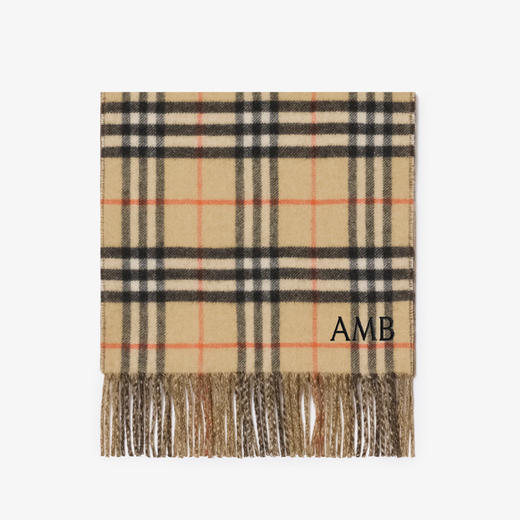 【一】BURBERRY 巴宝莉 女士双面两用格纹羊绒围 格子色 8099642 B9719 商品图2