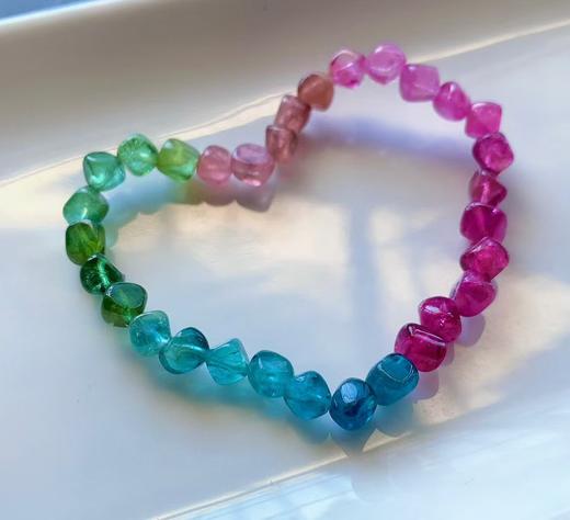 5mm-6mm单圈彩虹原@方糖碧玺手串 商品图3