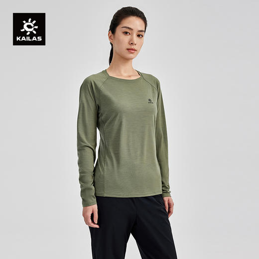 KAILAS凯乐石 户外运动 女款羊毛圆领功能长袖T恤 KG2437214【Z】 商品图0