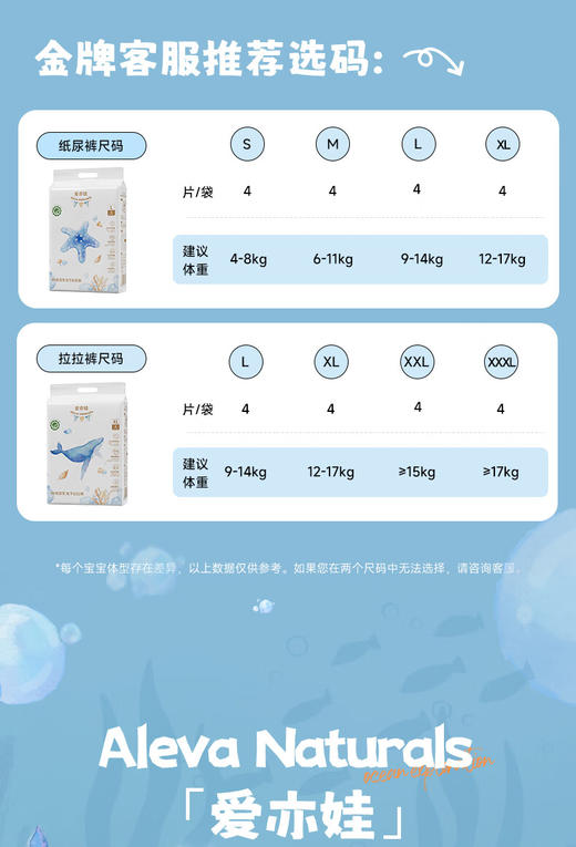 爱亦娃Aleva Naturals茶谧心境自然腰贴型纸尿裤NB 商品图1