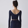 跃牌【禅语梵心】带胸垫拼色网纱瑜伽服女性感跑步运动T恤CX2942 商品缩略图3