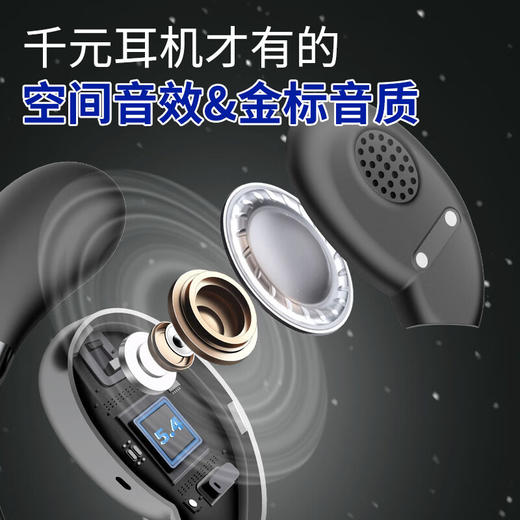 【自营】FCIM国际米兰Open Fit蓝牙耳机骨传导概念挂耳式真无线不入耳开放式运动跑步长续航通话降噪耳夹式通用   　OpenFit 商品图3