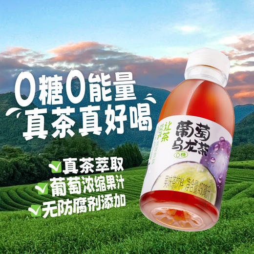 让茶无糖葡萄乌龙果味茶饮料450ml*15瓶整箱装 商品图3