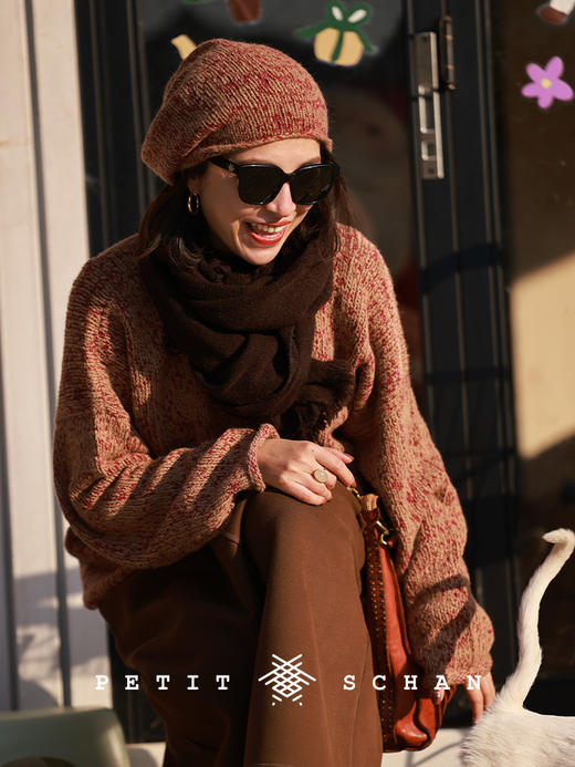 PETIT SCHAN小闪 #056 nursery rhyme 摇到外婆桥 骆驼绒牦牛绒混纺手工编织针织帽冷帽 商品图1