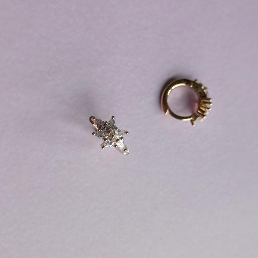 LHWINDSORCrystal clear 冰晶迷你耳环戒指百搭纤细轻巧欧美配饰 商品图6