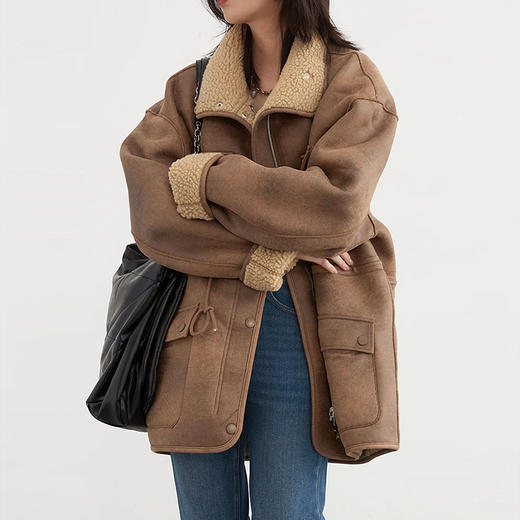 裁缝学苑AQ401正反两穿外套机车服纸样女装皮毛一体上衣样板图纸 商品图1