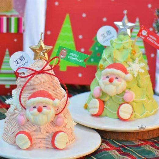 【精灵圣诞树】动物奶油、新鲜草莓+草莓酱，糯米蛋糕胚；可可爱爱的精灵圣诞树，陪你甜蜜过圣诞氛围感满满~ 商品图0