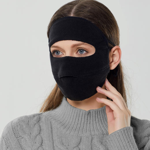 【冬季保暖口罩】加绒加厚防风防寒开口透气面罩 全遮脸户外运动骑行 商品图5