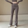 跃牌【禅语梵心】荷叶边微喇瑜伽裤女高腰显瘦运动喇叭裤CK5028 商品缩略图2