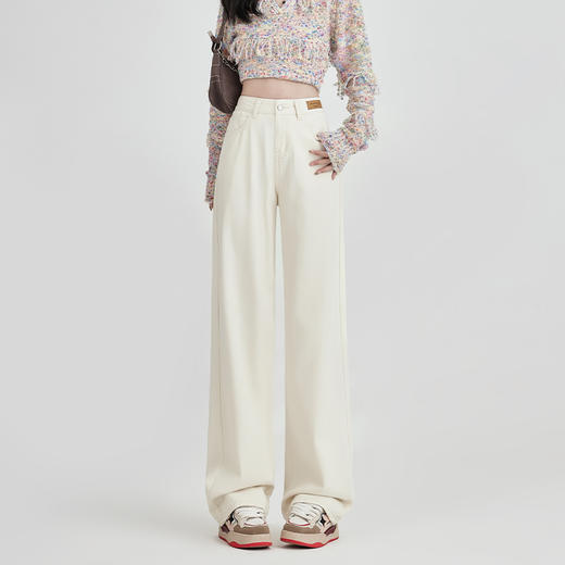 罗蒙女士四季款牛仔裤百搭时尚女长裤好穿休闲通勤显瘦直筒裤女 商品图2