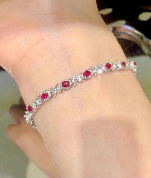 4ct刻面红宝石手链 商品图4