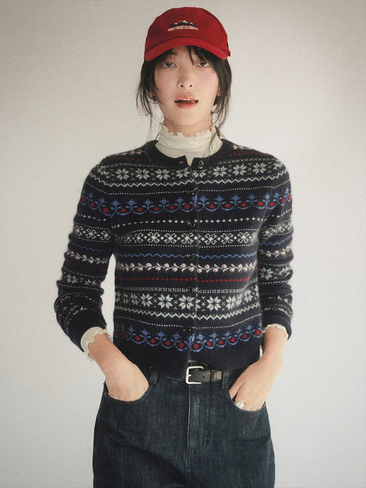 Even Vintage|天丝羊毛混纺 木耳边堆堆领修身微透高领针织打底衫 商品图3