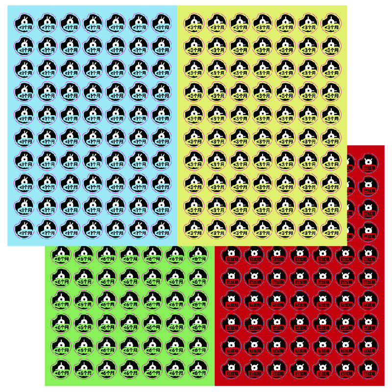 搬家贴纸 ：有效期、留置、搬走、淘汰、送人、待定，收藏，寄卖共18款