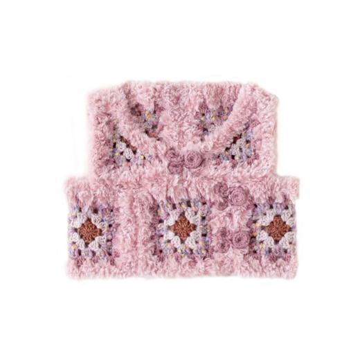 苏苏姐家暖绒钩针马甲手工diy编织钩针毛线团自制上衣材料包冬 商品图4