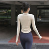 运动拉链立领外套女紧身显瘦瑜伽上衣休闲跑步弹力速干长袖健身衣 商品缩略图2