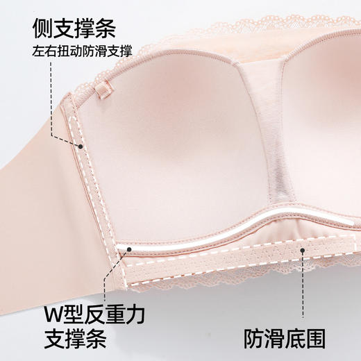熳洁儿 防走光抹胸内衣性感蕾丝小胸聚拢显大薄款内衣无痕美背文胸24261531 商品图2