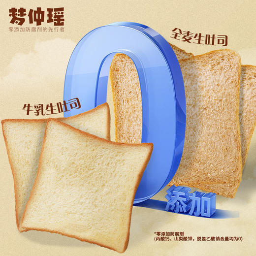 0添加全麦面包 | 梦仲瑶牛乳生吐司/全麦生吐司 手撕面包 加餐代餐孕妇儿童早餐餐包 580g*2袋  商品图2