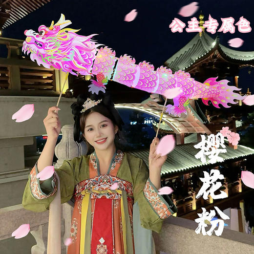 「手舞龙灯！两色可选」过年蛇年龙年灯笼diy春节发光古风花灯手工儿童手提夜市摆摊玩具 商品图1