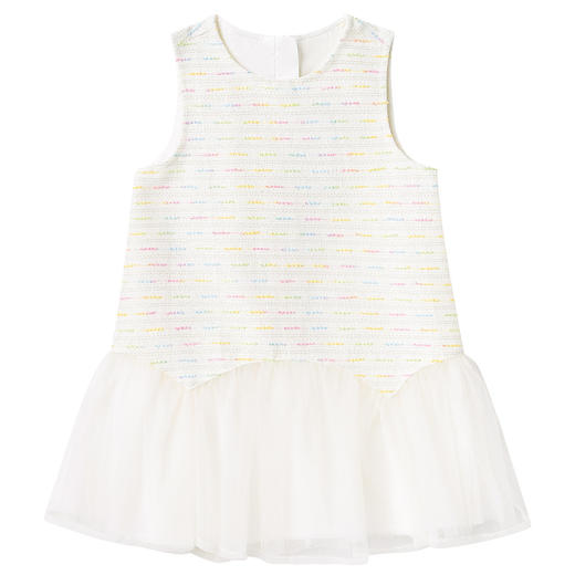 笛莎Deesha 童装女童连衣裙2025春新款娃娃领香风背心裙 商品图4