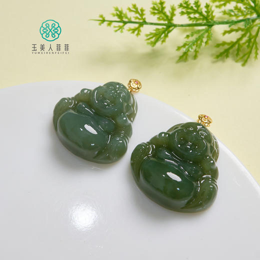 18K和田玉佛公约35*30mm吊坠 商品图0